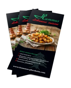 Flyer Hummus Lebanese cuisine