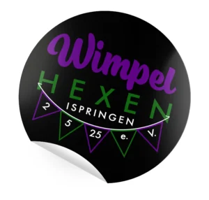 Sticker Wimpel-Hexen